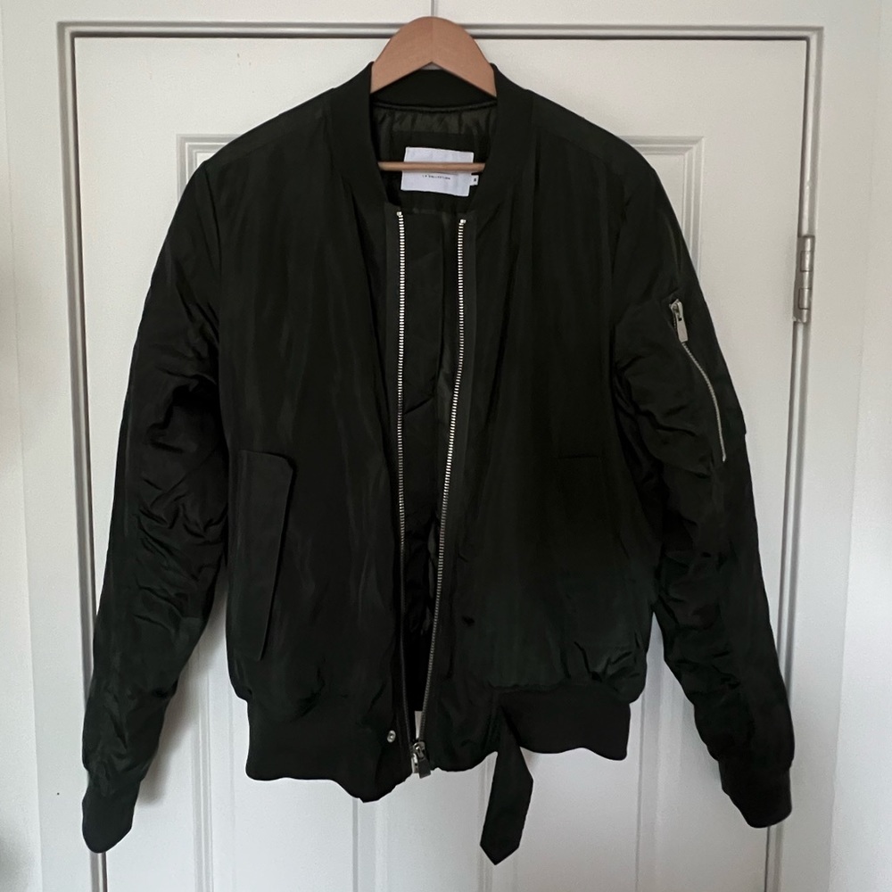 Dark green bomber jacket - Eleven Paris Suxy Nylon zip-front bomber jacket